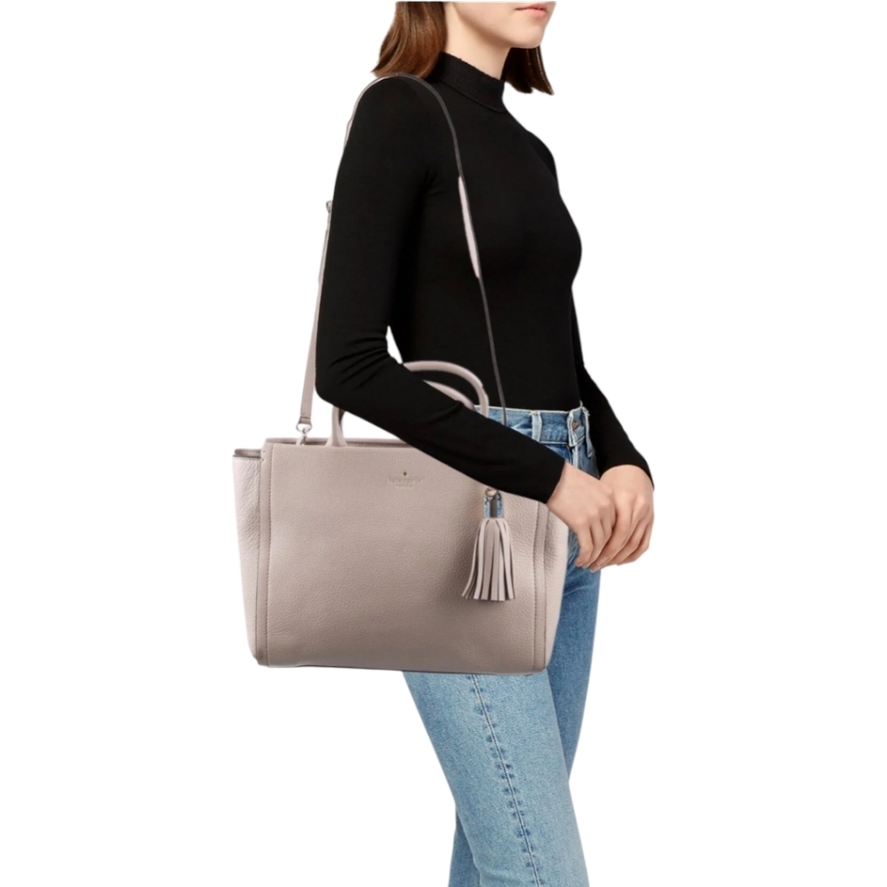Kate‎ Spade Pebbled Atwood Place Larson Leather Bag Tote Structured Crossbody